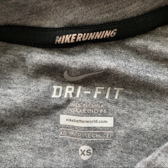 Nike Dri Fit Run Tank Top Grey Bright Green XS - Picture 2 of 13